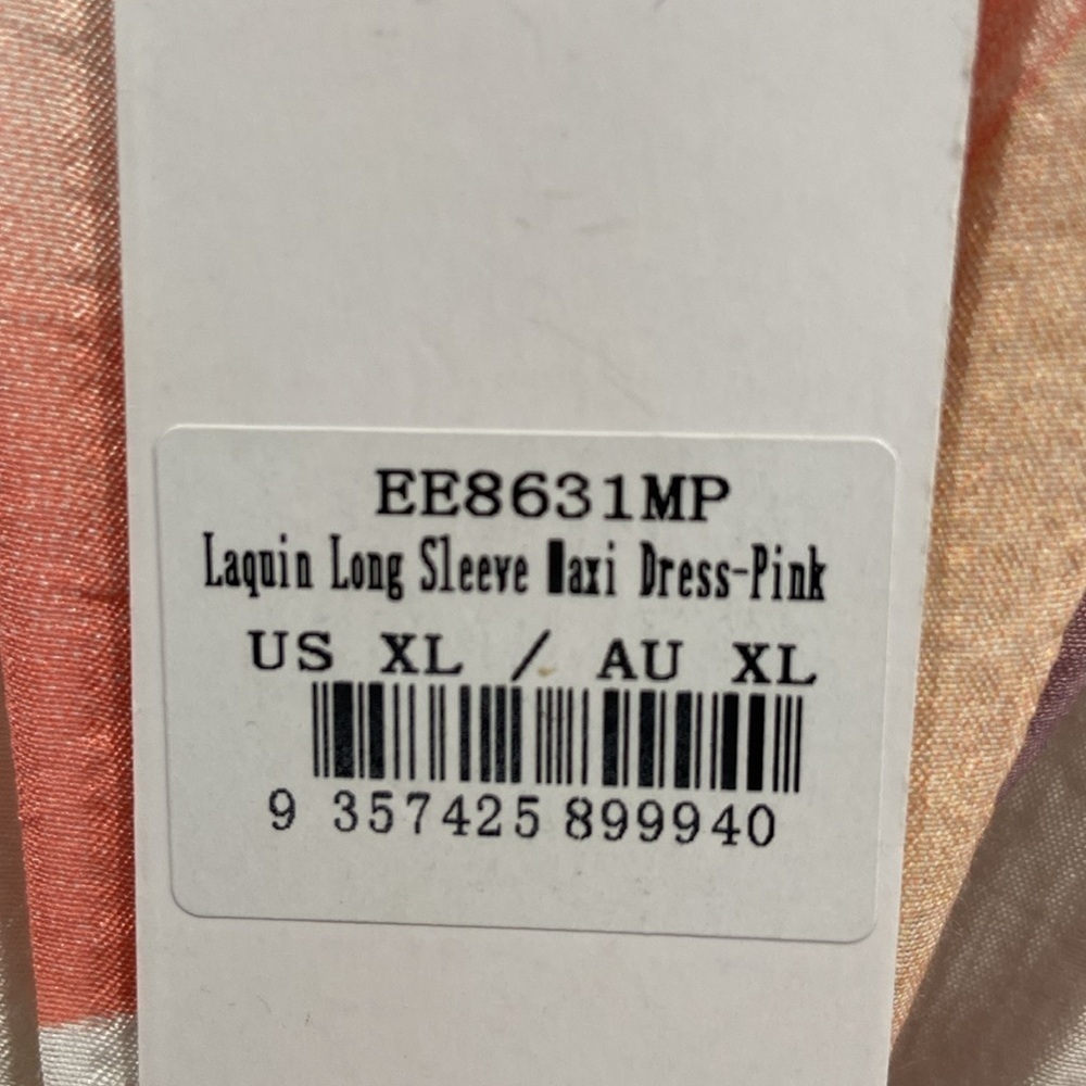 Petal + Pup Laquin Long Sleeve Maxi Dress NWT - Pink XL - Picture 5 of 10